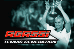 Agassi Tennis Generation title screen for GameBoy Advance